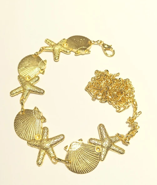 Monalisa Home Sarı Renk Altın Görünümlü Figürlü Bel Zinciri