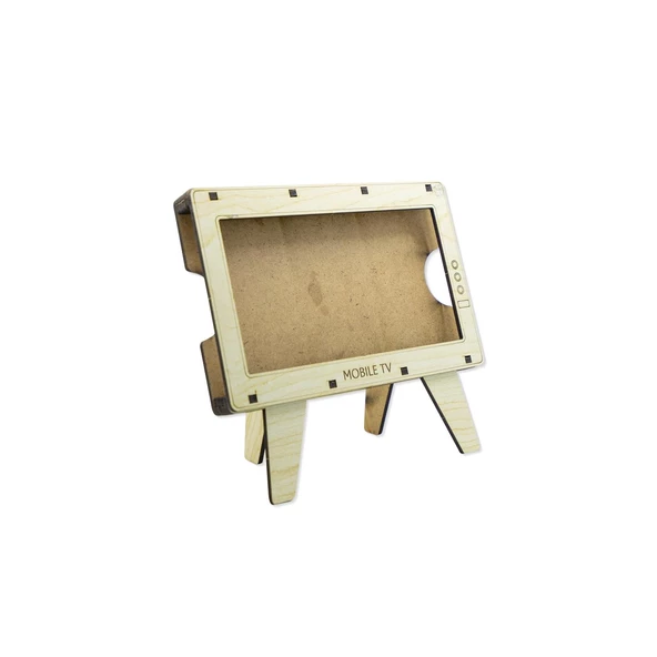 Dekoratif Ahşap Telefon Standı telefon Tutucu - 2