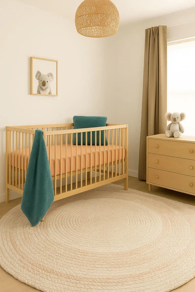 2 Adet Pamuklu ve Lastikli 60 x 120 x 15 cm Penye Bebek Çarşaf - Resim 7