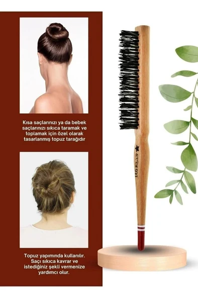 Elsa Professional Kırmızı Uçlu Topuz Fırçası Model: 031 - Resim 2