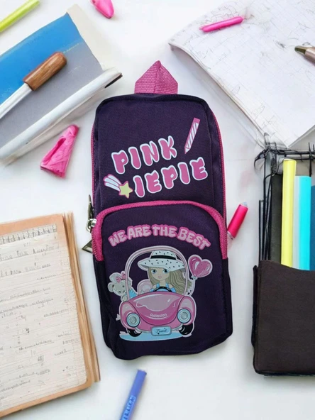 Relaxion Üç Gözlü Greyhound Pink Pembe Kalem Çantası/Kalemlik (160) ürün görseli