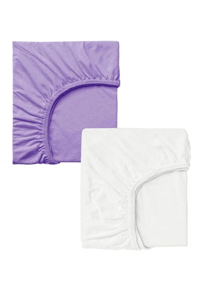 2 Adet Pamuklu Ve Lastikli 60 X 120 X 15 Cm Penye Bebek Çarşaf ürün görseli