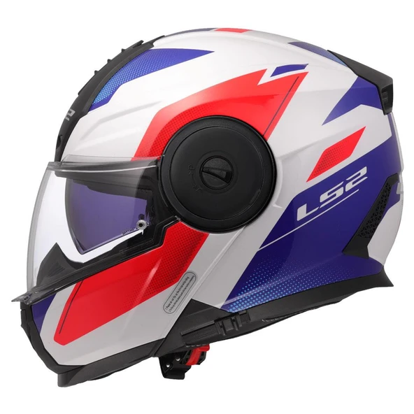 LS2 SCOPE 2 DURIA BEYAZ-MAVİ-KIRMIZI KASK - Resim 4