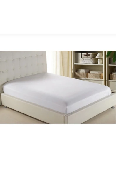Beyaz Penye Battal Boy Lastikli Çarşaf 180x200 Cm ürün görseli