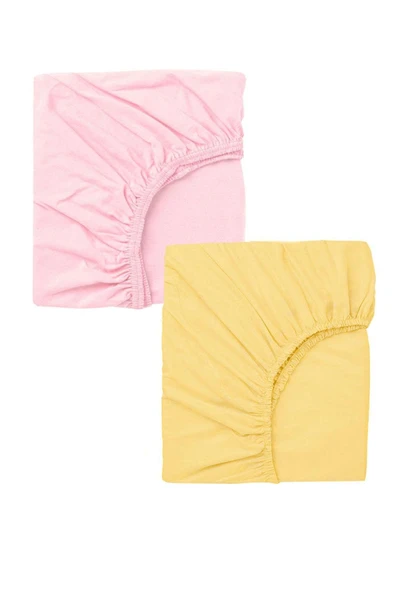 2 Adet Pamuklu Ve Lastikli 60 X 120 X 15 Cm Penye Bebek Çarşaf ürün görseli