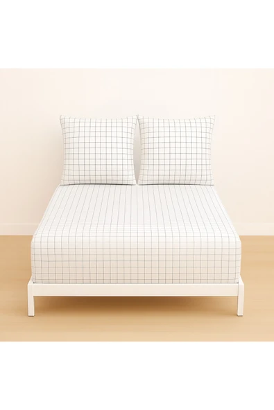 Desenli Çift Kişilik 160 X 200 Lastikli Çarşaf ve 2 Adet Yastık Kılıfı ürün görseli 1