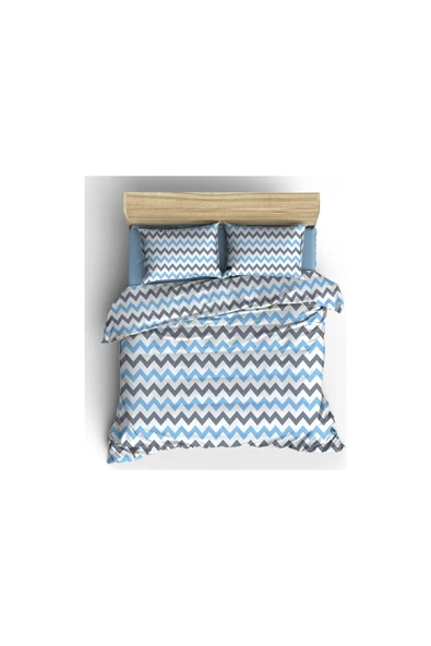 Çift Kişilik Çarşafı Lastikli Pamuklu Nevresim Takımı ürün görseli