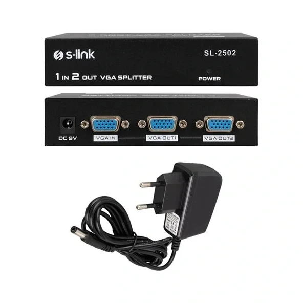 S-link Sl-2502 2 Port Vga Splitter Dağıtıcı - 2