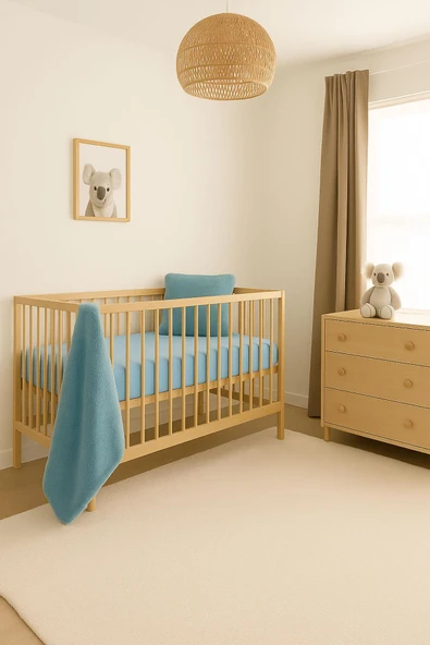 2 Adet Pamuklu ve Lastikli 60 x 120 x 15 cm Penye Bebek Çarşaf - Resim 7