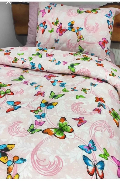 Tek Kişilik Nevresim Takımı Lastikli Çarşaf 2 Yastık 4 Parça - 2