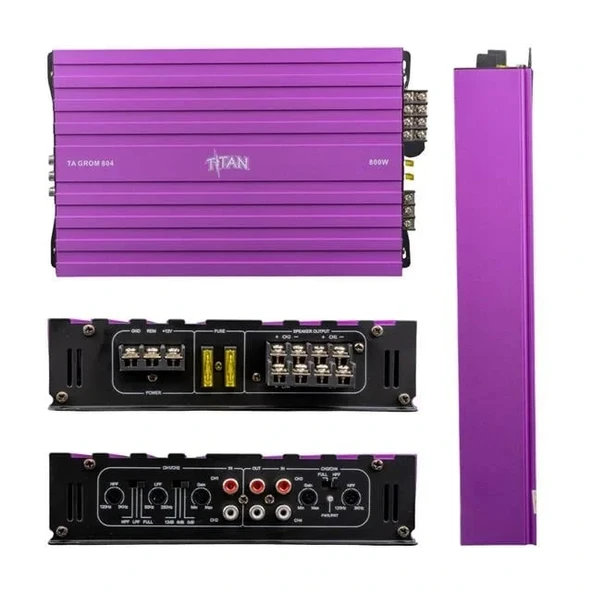 Magicvoice Titan-804 4 Kanallı Max 1600 Watt Oto Amfi-anfi