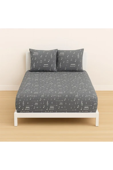 Desenli Çift Kişilik 160 X 200 Lastikli Çarşaf ve 2 Adet Yastık Kılıfı ürün görseli 1