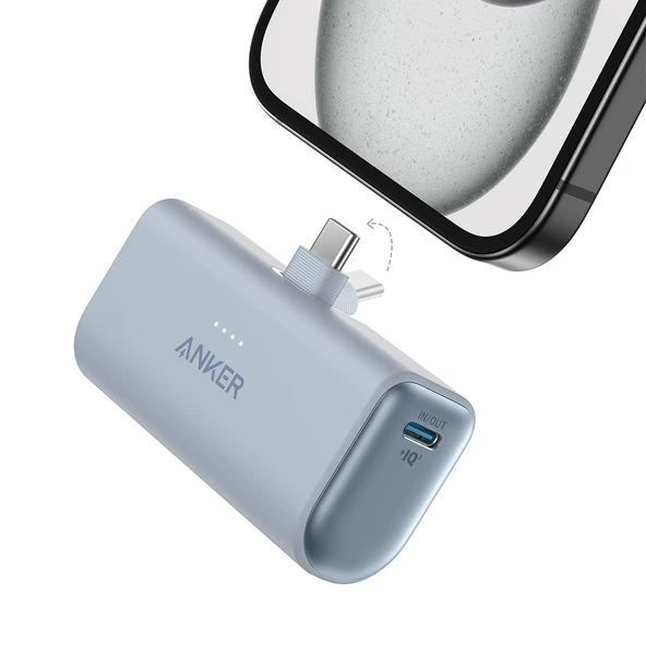 Anker Nano Powerbank 5000 mh 22.5W USB-C- Mavi -A1653 ürün görseli