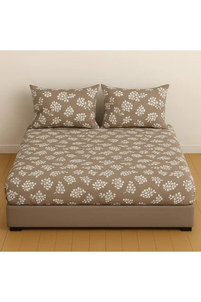 Battal Boy Desenli Lastikli Çarşaf Seti 180x200 Cm + 2 Adet Yastık Kılıfı 50x70 ürün görseli