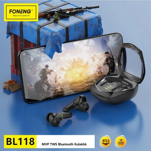 Foneng BL118 MVP Gaming TWS Kablosuz Bluetooth Oyuncu Kulaklığı - 6