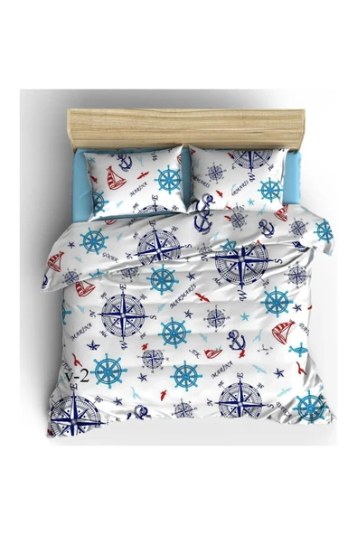 140 x 200  Yataklar İçin Çarşafı Lastikli Pamuklu Nevresim Takımı ürün görseli