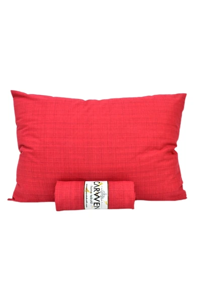 Çift Kişilik Ranforce Pamuklu Kumaş Lastikli Çarşaf Takımı Kırmızı 160x200 ürün görseli