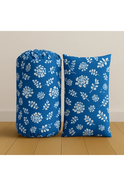 Çift Kişilik Desenli Lastikli Çarşaf Seti 140x200 Cm + 2 Adet Yastık Kılıfı 50x70 - Resim 2