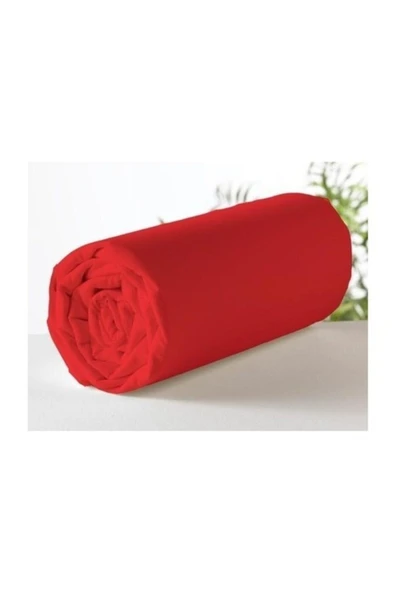 Battal Boy Lastikli Çarşaf Kırmızı ürün görseli