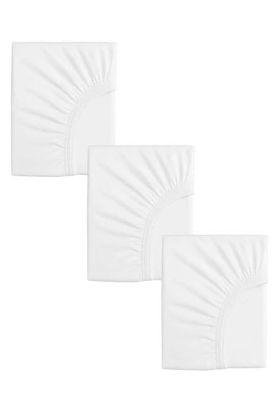 3 Adet Pamuklu ve Lastikli 60 x 120 x 15 cm Penye Bebek Çarşaf ürün görseli