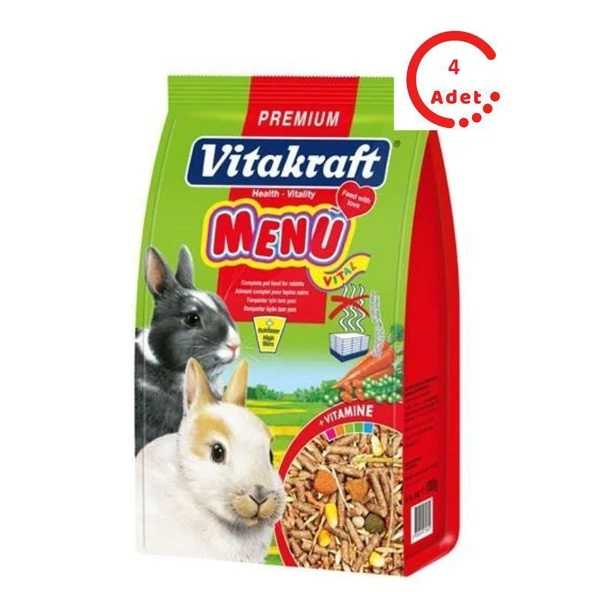 Vitakraft Menü Rabbit Tavşan Yemi 1 Kg x 4 Adet ürün görseli