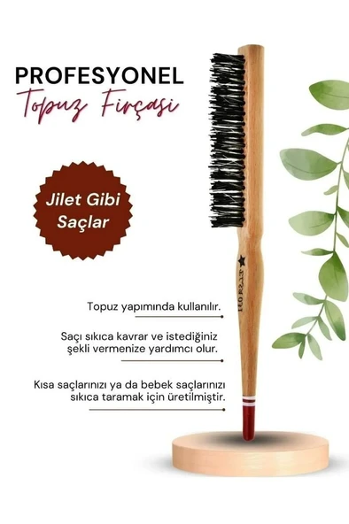 Elsa Professional Kırmızı Uçlu Topuz Fırçası Model: 031 - Resim 4