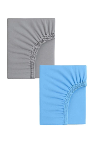 2 Adet Pamuklu ve Lastikli 60 x 120 x 15 cm Penye Bebek Çarşaf ürün görseli