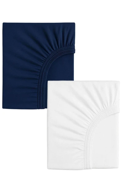 2 Adet Pamuklu ve Lastikli 60 x 120 x 15 cm Penye Bebek Çarşaf ürün görseli