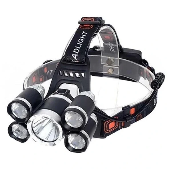 Powermaster Mx-501 5 Power Ledli Su Geçirmez 18650 Pilli Şarj Edilebilir Kafa Feneri ürün görseli