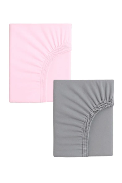 2 Adet Pamuklu ve Lastikli 60 x 120 x 15 cm Penye Bebek Çarşaf ürün görseli