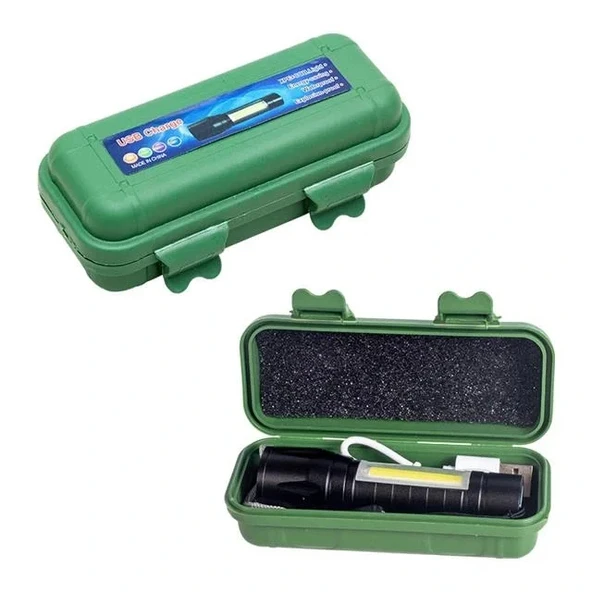 Powermaster Pm-4525 Metal Flashlight Power Ledli Şarjlı El Feneri - 3