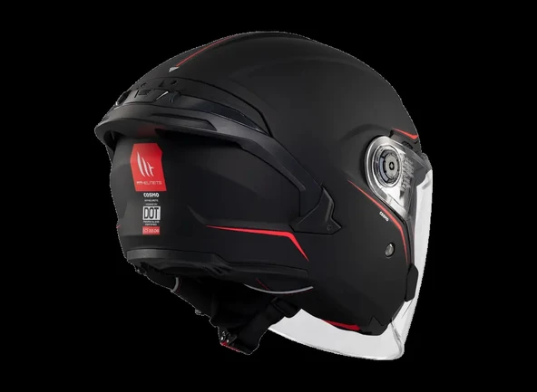 KASK MT COSMO SV ÇENESİZ GÖZLÜKLÜ MAT SİYAH - Resim 4
