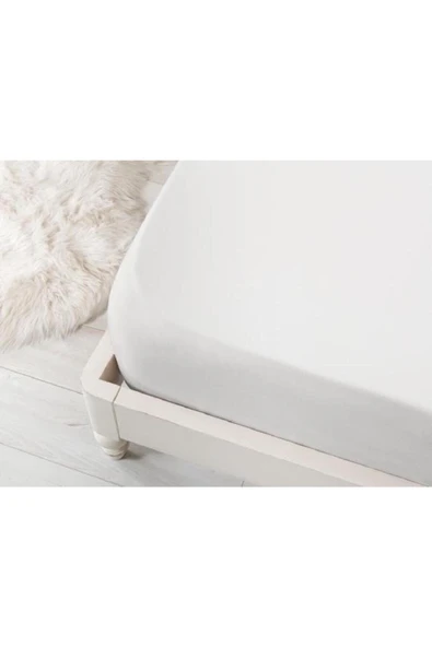 Stella Flavo %100 Pamuk Çift Kişilik Luxury Lastikli Çarşaf Seti Beyaz 180x200+30cm - Resim 5