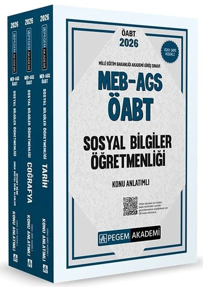 Pegem 2026 ÖABT MEB-AGS Sosyal Bilgiler Öğretmenliği Konu Anlatımlı Modüler Set Pegem Akademi Yayınları ürün görseli