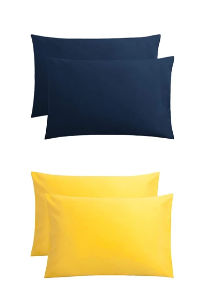 Stella Flavo 4'lü Yastık Kılıfı 50x70+20cm Kapaklı Sarı-lacivert ürün görseli