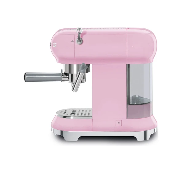 Smeg ECF01 Linea 50's Retro Style Espresso ve Kahve Makinesi Pembe Pembe - Resim 3