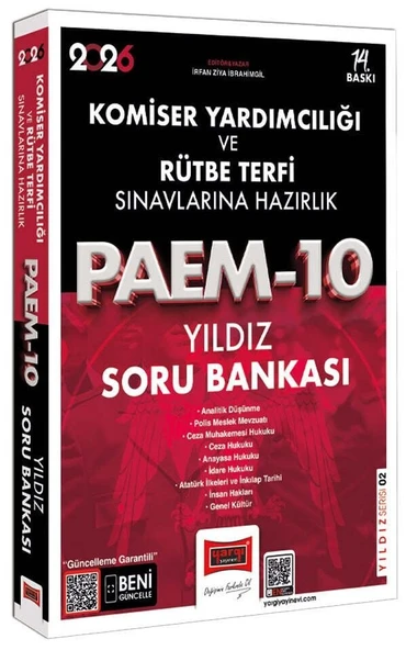 Yargı 2026 Komiser Yardımcılığı ve Rütbe Terfi PAEM-10 Yıldız Soru Bankası Çözümlü Yargı Yayınları ürün görseli 1
