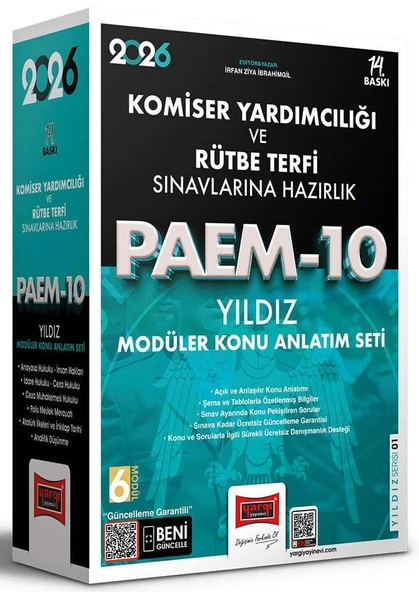 Yargı 2026 Komiser Yardımcılığı ve Rütbe Terfi PAEM-10 Yıldız Konu Anlatımlı Modüler Set 14. Baskı Yargı Yayınları ürün görseli 1