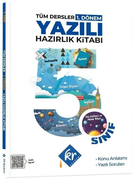 KR Akademi 5. Sınıf Tüm Dersler 1. Dönem Yazılı Hazırlık Kitabı KR Akademi Yayınları ürün görseli 1