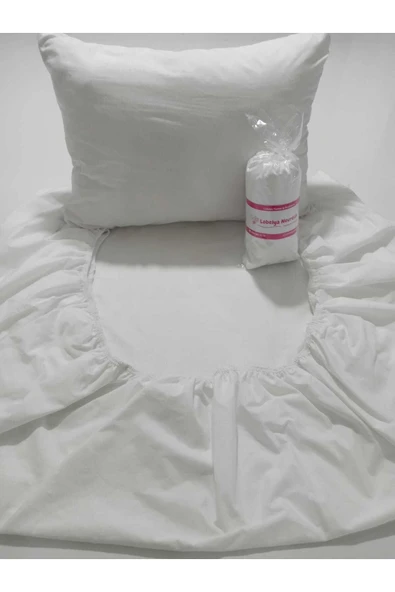 Beyaz Tek Kişilik Lastikli Çarşaf Takımı ürün görseli