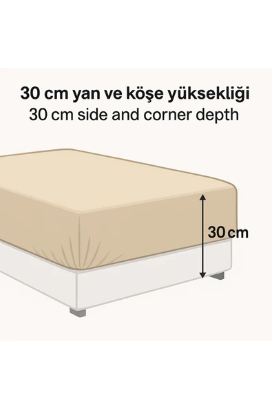 Tek Kişilik Desenli Lastikli Çarşaf Seti 100x200 Cm + 1 Yastık Kılıfı 50x70 - Resim 3