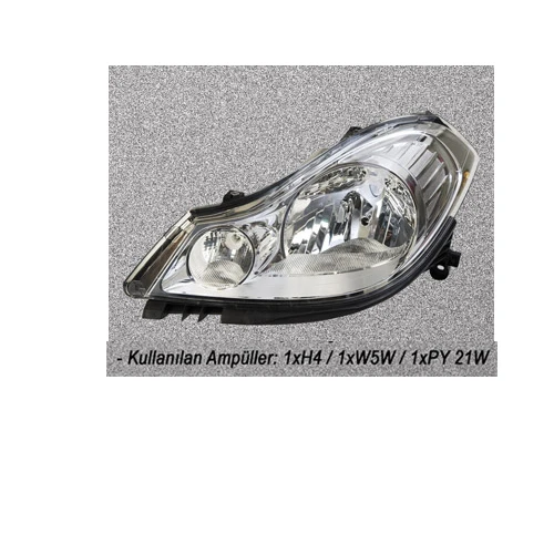 AYFAR 202284 FAR SAĞ RENAULT SYMBOL II 08> ELEKTRİKLİ MOTORLU H4 7701070631-260105157R - 1