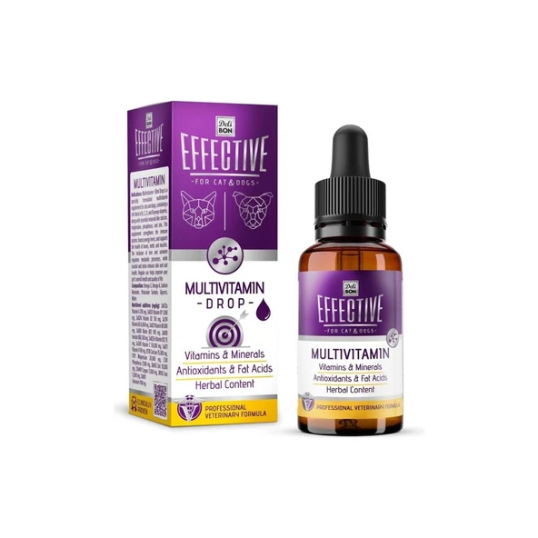 Effective Kedi ve Köpek Takviye Ürünleri Multivitamin 50ml