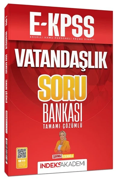 İndeks Akademi 2026 EKPSS Vatandaşlık Soru Bankası Çözümlü - Şahnaz Eseroğlu İndeks Akademi Yayınları ürün görseli 1