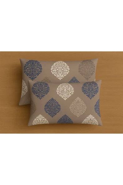Desenli Pamuklu Yastık Kılıfı 2 Adet 50 x 70cm ürün görseli