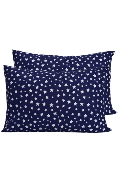 Lacivert Desenli 2'li Yastık Kılıfı ürün görseli