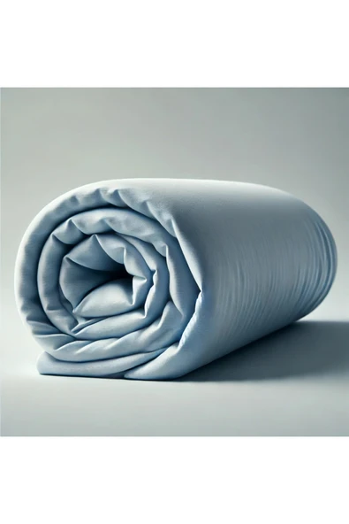 Lastikli  %100 Pamuk Penye Çarşaf 140x200 Mavi ürün görseli