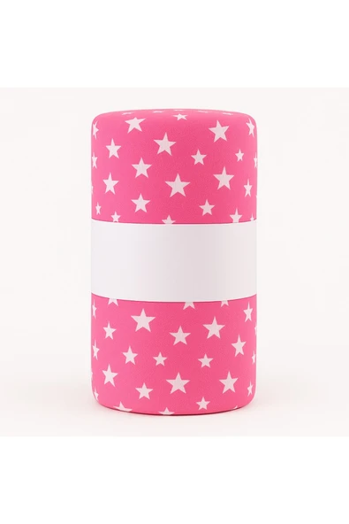 Desenli 90 x 200 cm Pembe Yıldız Lastikli Çarşaf ve Yastık Kılıfı - Resim 3