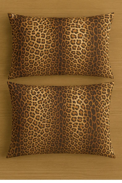 Desenli Pamuklu Yastık Kılıfı 2 Adet 50 x 70cm ürün görseli