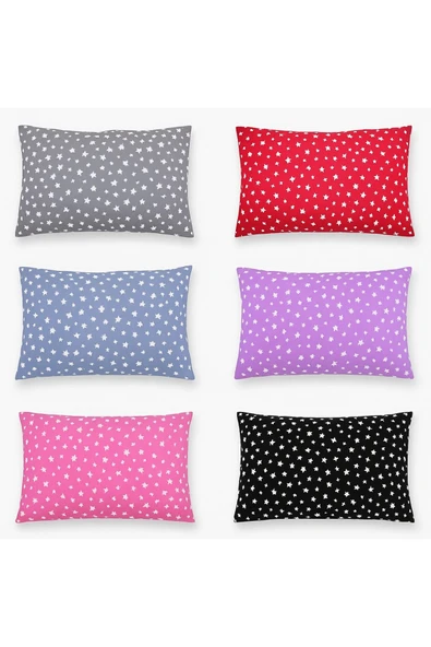 Desenli Pamuklu Yıldız Desen Yastık Kılıfı 2 Adet 50 x 70cm - Resim 2